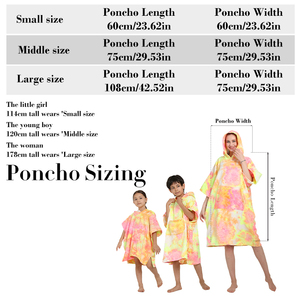 Séchage rapide microfibre Robe À Capuche Serviette De Plage Surf Poncho Natation Plongée Peignoir Cape Microfibre plage - Product Image 5