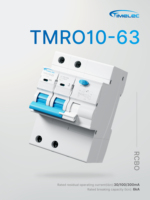 Interruptor Automático Magnetotérmico en Miniatura TMRO10-63, Tipo AC, 6KA, Rcbo, 2 Polos, 40 Amperios