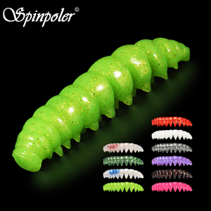 Spinpoler Poor Worm TPR Leurre <span class=keywords><strong>de</strong></span> pêche souple flottant en plastique, type ver bionique segmenté, pour <span class=keywords><strong>la</strong></span> pêche à <span class=keywords><strong>la</strong></span> truite, au bar, au technique Ned Wacky - Product Image 1