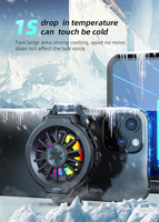 Refroidisseur de téléphone portable F10 avec ventilateur RGB, chargeur sans fil magnétique flexible et portable pour refroidissement de téléphone portable