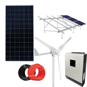 High efficiency 3kw 5kw 8kw 10kw wind turbine panel solar off grid wind turbine power generation solar system for home farm