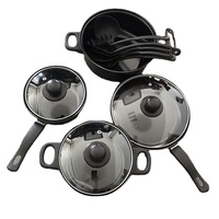 Ensemble de casseroles et poêles antiadhésives de cuisine, 13 pièces, avec logo personnalisé, vente en gros