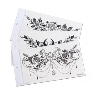 Tatuaje Temporal Impermeable para <span class=keywords><strong>Mujer</strong></span>, Diseño de Flor Grande <span class=keywords><strong>en</strong></span> el Pecho, Tatuajes Sensuales Debajo del Busto - Product Image 6