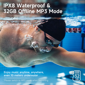 Cuffie a Conduzione Ossea LOBKIN con Lettore MP3 da 32GB, Wireless 5.1, LED, Impermeabili IPX8, Auricolari per Nuoto e Sport, Funzione Vivavoce - Product Image 4