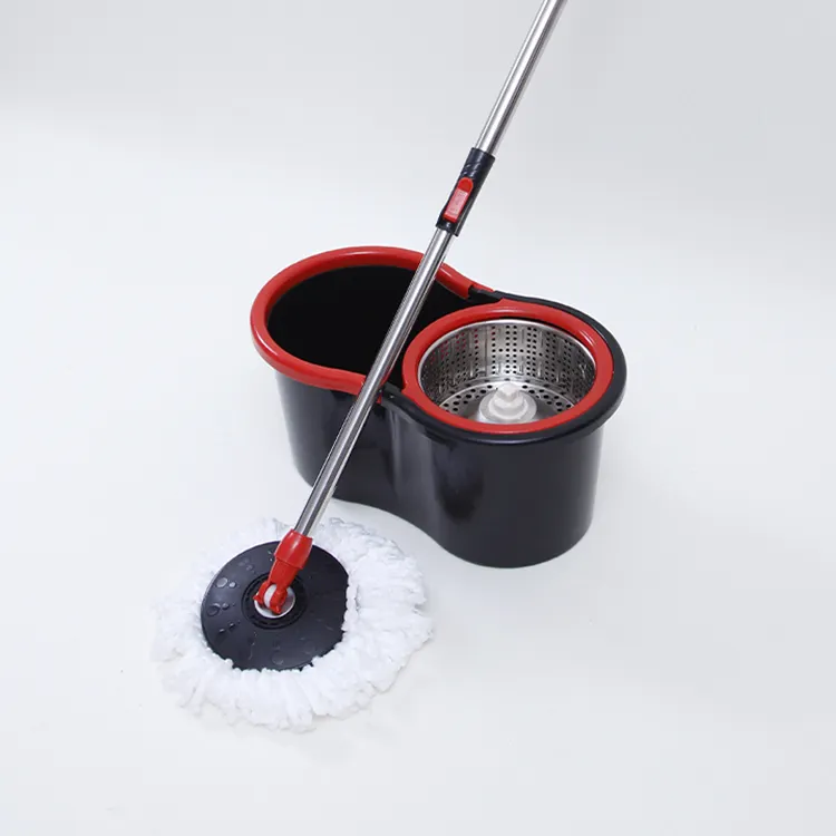 Best seller 360 Spin, mop magici Set da bagno stracci Set secchio separazione acqua rotonda pulizia più economica mop in acciaio inox/