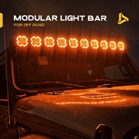 Barra de Luces LED Ámbar de 42 Pulgadas para Techo, Modular y Enlazable, Accesorios para Polaris RZR Maverick X3 Hilux Ranger Tacoma UTV 4X4