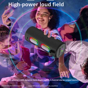 20W Xách Tay Mini Loa Cho Ipx4 Ngoài Trời Không Thấm Nước RGB Loa Ứng Dụng Hỗ Trợ 2000-3000MAh Pin Loa Siêu Trầm Di Động - Product Image 3