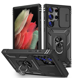 Funda para <span class=keywords><strong>Samsung</strong></span> S23 con Cubierta Deslizante para Cámara, Soporte de Anillo Giratorio de 360 Grados, Soporte Magnético para Coche para <span class=keywords><strong>Samsung</strong></span> <span class=keywords><strong>Galaxy</strong></span> S23 Ultra - Product Image 1