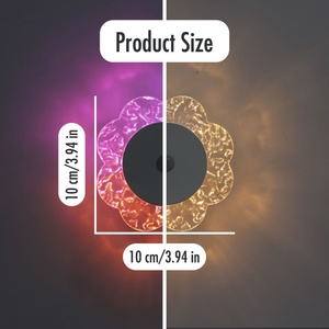 Lámpara de Pared con Sensor de Movimiento, Inalámbrica, con Base Magnética, Regulable, para Decoración de Dormitorio, Escalera, Sala de Estar, con Diseño de Flor - Product Image 5