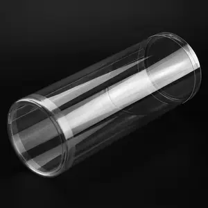 Scatola rotonda in tubo di acetato per imballaggio alimentare con cilindro in plastica trasparente di dimensioni personalizzate