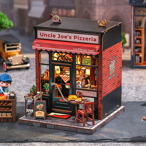 Nuevo Producto: Pequeña Tienda Verde para Parejas, Creativo Juguete de Madera 3D Estereoscópico Hecho a Mano, Modelo de Soporte para Libros para Armar - Product Image 6