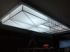 Treo Tường Nhôm Không Khung <span class=keywords><strong>LED</strong></span> Vải Trần Hộp Đèn Lớn Biển Phòng Trưng Bày Nghệ Thuật Backlit Dấu Hiệu Vải Hiển Thị Hộp Ánh Sáng - Product Image 2