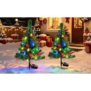 Windpnn 2Pack Solar Christmas <b>Tree</b> <b>Lights</b> Outdoor Decorations 40 <b>Led</b> Strawberry <b>Lights</b> Waterproof Garden Pathway <b>Lights</b> - Product Image 5
