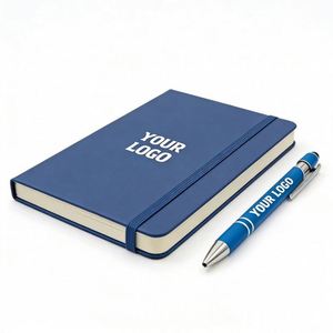 Carnet en cuir PU A5/A6 personnalisé avec logo imprimé, sangle élastique, idéal pour cadeau promotionnel d'entreprise, journal intime, bloc-notes - Product Image 1