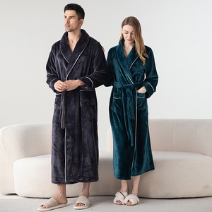 Albornoz de Lujo Suave Tipo Hotel, Elegante y Económico, Ropa de Dormir de Invierno para <span class=keywords><strong>Mujer</strong></span>, Diseño ODM de Moda, Cálido y Liso para <span class=keywords><strong>Baño</strong></span> - Product Image 2