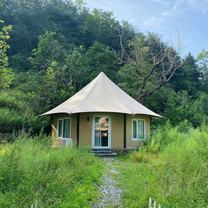 Carpa de glamping de lujo Safari Lodge con baño para alojamiento al aire libre, impermeable, para resort, hotel, casa de campaña octogonal Safari. - Product Image 2