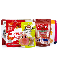 Pochette debout à fermeture éclair imprimée personnalisée Noix de cajou Noix d'arachide Fruits secs Plantain Chips de pomme de terre Snack Sac d'emballage alimentaire