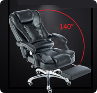 Chaise de bureau exécutive haut de gamme en cuir PU réglable avec support lombaire et appui-tête