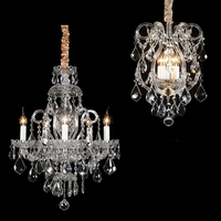Lustre en cristal classique avec éclairage LED en verre optique K9 pour salles à manger et salles de bal finition dorée
