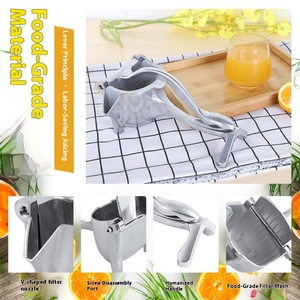 Exprimidor Manual Multifuncional de Frutas, Pinza para Limones de Aleación de Aluminio, Separador de Residuos de Jugo, Accesorios de Bar, Presión Manual, Desechable - Product Image 3
