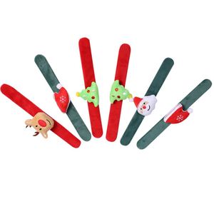 Plush Bracelets Santa Claus Xmas <b>Tree</b> Slap Wristband Merry Gift for Christmas Kids Supplies Toys - Product Image 1