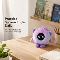 Jouet éducatif AI pour enfants, compagnon en peluche parlant anglais avec interaction vocale et mode conversation libre, coffret cadeau pour tout-petits