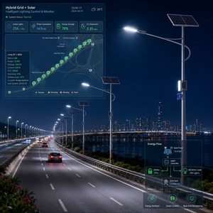 Plateforme d'éclairage public solaire LED intelligent IoT pour réseau <span class=keywords><strong>hybride</strong></span> avec SOC, enregistrements de coupures, alertes de panne et gestion des actifs GPS via passerelle - Product Image 2