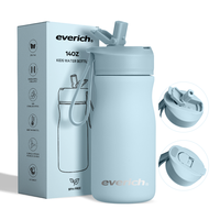 Thermos Everich 26 oz en acier inoxydable, minimaliste, isolation thermique de 12 à 24 heures, couvercle à ouverture facile avec bouton-poussoir