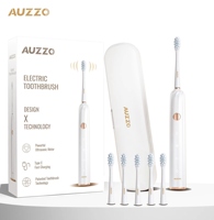 Brosse à dents électrique sonique automatique rechargeable par USB AUZZO, étanche IPX7, poils souples, pour adultes, 6 modes de brossage, OEM, étiquette privée