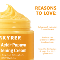 Crème éclaircissante pour la peau avec acide kojique et extrait de papaye, réduit les taches brunes, les ridules et les rides, hydratant quotidien