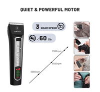 Tondeuse professionnelle sans fil pour animaux de compagnie, chiens et chats, avec lames métalliques, kit de toilettage
