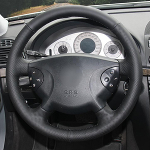 Popolare copri volante per auto in pelle microfibra cucita a mano sportiva <span class=keywords><strong>Mercedes</strong></span> <span class=keywords><strong>Benz</strong></span> W210 E240 E63 E320 E280 2002-2005 - Product Image 2