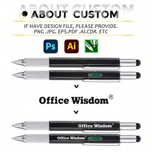 Stylo publicitaire personnalisé en métal avec stylet, vente en gros, cadeau promotionnel - Product Image 3