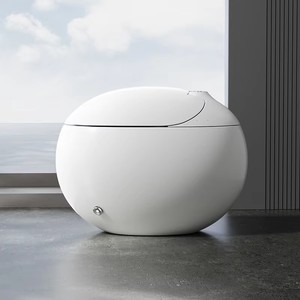 Intelligent Round Smart <strong>Toilet</strong> <strong>S</strong>-<strong>Trap</strong> Auto-Sensor WC Drainage with Remote Control and Dual-Flush - Product Image 4