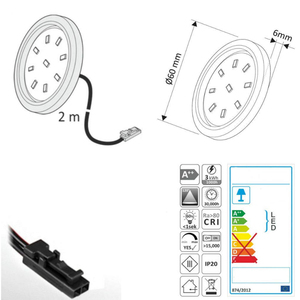 Barra <span class=keywords><strong>LED</strong></span> 2835 SMD 6000K per Libreria, Luci <span class=keywords><strong>LED</strong></span> Rotonde 12 Volt per Armadi da Cucina - Product Image 4