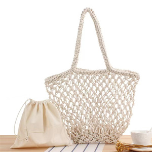 Sacs <span class=keywords><strong>de</strong></span> plage au crochet en macramé <span class=keywords><strong>de</strong></span> haute qualité en 100% coton sac à main <span class=keywords><strong>filet</strong></span> <span class=keywords><strong>de</strong></span> pêche <span class=keywords><strong>de</strong></span> plage <span class=keywords><strong>de</strong></span> voyage - Product Image 3