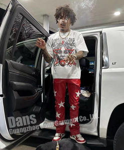 <span class=keywords><strong>Pantaloni</strong></span> a Zampa in <span class=keywords><strong>Ecopelle</strong></span> Vegana con Patch Ricamata Personalizzata, Stile Vintage Streetwear a Vita Alta per <span class=keywords><strong>Uomo</strong></span> - Product Image 4