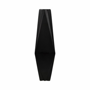 Vaso Alto in Ceramica, Decorazione Moderna per Soggiorno, Camera da Letto, Ufficio, Casa, Vaso per Fiori Nero con Design Geometrico - Product Image 1