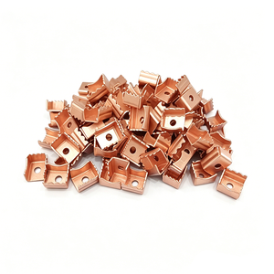 Clips dentados, terminales electrónicos y contactos de resorte de cobre personalizados de alta velocidad, fabricados con troquelado progresivo y doblado, de Vietnam. - Product Image 1