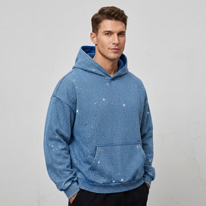 Trending <b>Hoodie</b> Sun Faded Men's OEM <b>Rhinestone</b> <b>Hoodie</b> Full Printing Vintage Washed Unisex Streetwear Pullover <b>Hoodie</b> - Product Image 1