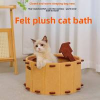 Lit pour chat en feutre personnalisé, OEM, maison pour chat en forme de baril, meubles pour animaux de compagnie lavables, fabricant pour la vente en gros