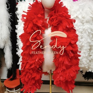 Boa de Plumas de Pavo <span class=keywords><strong>Blancas</strong></span> Grandes y Esponjosas de 2 Metros al por Mayor, Boa de Plumas de Pavo Barata para Espectáculos, Fiestas, Actuaciones en Escenario, Carnaval - Product Image 5