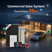 Sistema de Energía Solar de 50kW 100kWh con Inversor Híbrido y Almacenamiento de Batería para Edificios Comerciales y Fábricas