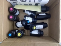 Tinta Eco Solvent UV Berkualitas Tinggi Baru Beric CMYKW XP600 TX800 I3200 Printhead 250ML untuk Toko Bahan Bangunan Printer UV