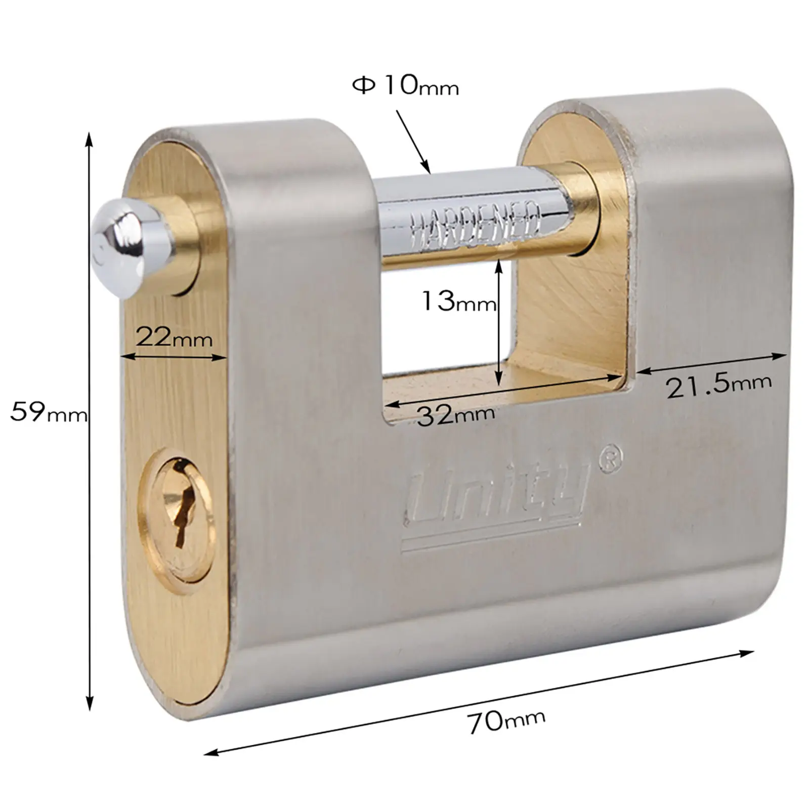 Edelstahls cheibe Vorhänge schloss mit Staubs chutz, Zylinder sauber halten, Keilnut schutz 70mm (2-3/4 ") Ideal für LKW, Anhänger, Van