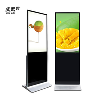 Écran publicitaire LCD interactif tactile de haute qualité de 65 pouces pour intérieur, avec support, machine publicitaire numérique à vendre