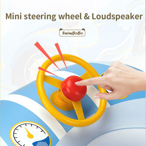 Swimbobo - Asiento Inflable para Niños con Forma de Auto, Flotador para <span class=keywords><strong>Piscina</strong></span> con Volante y Toldo - Product Image 4