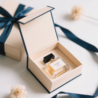 Boîte cadeau rigide magnétique noire de luxe personnalisée, en carton, avec rabat, avec insert en éponge pour portefeuille, parfum