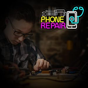 Réparation de téléphones, enseignes néon LED à intensité variable, alimentées par USB, lumière d'ambiance, décoration de vitrine, lumière indicatrice de rue, personnalisable 5V - Product Image 5