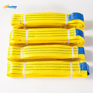 <span class=keywords><strong>Eslinga</strong></span> de Seguridad Personalizable de 1T-12T, Correa Plana <span class=keywords><strong>Naranja</strong></span>, Amarilla y Verde, 100% Poliéster, Reforzada con Ojal, Relación de Elevación 5:1-7:1 - Product Image 3